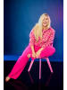 Ulla Popken Hoodie in fuchsia pink