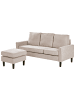 Beliani 2-tlg 3-Sitzer Sofa AVESTA in Beige/Schwarz