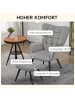 HOMCOM Relaxsessel mit Fußhocker-73L x 77,5B x 98H cm-Hellgrau