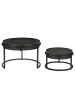 home24 Couchtisch-Set RUWAWA 2-teilig in Schwarz