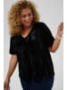KAFFE curve Kurzarm-Bluse KCeliva Regular fit in Black Deep