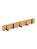 relaxdays Garderobenleiste in Natur/ Schwarz - (B)42 x (H)5,5 x (T)5 cm