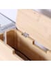 relaxdays Kabelbox in Natur - (B)34 x (H)14,5 x (T)13,5 cm