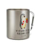Mr. & Mrs. Panda Kaffeetasse Pinguin Pommes mit Spruch in Silber