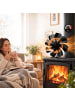 relaxdays Kaminventilator in Schwarz - (B)17 x (H)18 x (T)10 cm