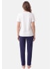 Schiesser Schlafanzug Mix & Relax in Blau / creme