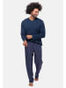 Ammann Schlafanzug Night & Home Cotton in Dunkelblau