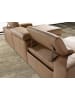 Angel Cerdá Relax Chaiselongue Sofa 6287 in Braun / Stahl – (B)305 x (H)100 x (T)170 cm