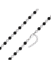 True Rebels Kette aus Edelstahl mit Onyx Muschelkernperle in schwarz