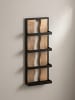 KADIMA DESIGN Wandregal 30x80x10 cm Massivholz / Metall Hängeregal
