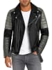 Reichstadt Herren Slim Fit Echtleder Jacke  in Fungi Green