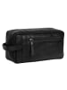 SPIKES & SPARROW Kulturtasche TOILETRY BAG echt Leder in schwarz