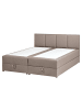 Beliani Doppelbett BARONET in Beige - (W) 163 x (H) 92 x (L) 207 cm