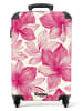 MuchoWow Suitcase, Koffer, Reisekoffer Rosa Blumen