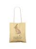 Mr. & Mrs. Panda Tasche Esel mit Spruch in Gelb Pastell