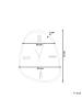 Beliani Wanduhr CASTALLA in Braun/Silber/Schwarz - (W) 45 x (H) 53 x (L) 4 cm
