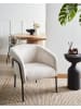 Beliani Sessel KROSSEN in Beige/Schwarz - (W) 68 x (H) 73 x (L) 64 cm