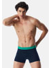 Schiesser Retro Short / Pant 95/5 Cotton in Blau / türkis / grün