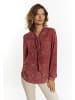 Albee Women Schluppenbluse in Rot Mehrfarbig
