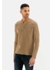 Camel Active Langarm Henleyshirt aus reiner Baumwolle in Hellbraun