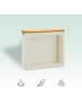 relaxdays Toilettenpapier Aufbewahrung in Beige - (B)43 x (H)36 x (T)17 cm