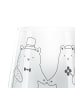 Mr. & Mrs. Panda Windlicht Glas Bär Heirat ohne Spruch in Transparent