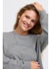 PULZ Jeans PZTABITA Logo Sweatshirt loose fit in Medium Grey Melange