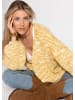 SASSYCLASSY Zweifarbiger Cardigan in Gelb