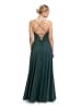 Vera Mont Abendkleid mit Wasserfallausschnitt in Dusty Slate