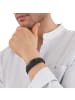 Tom Tailor Identarmband Edelstahl, IP schwarz, Leder, Kautschuk in schwarz