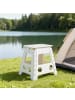 relaxdays Klapphocker in Weiß - (B)39 x (H)39 cm x (T)32 cm