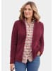 GOLDNER Kurzgröße:  Kuschelweiche Strickfleece-Jacke in merlot / melange