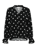 SAINT TROPEZ Ärmellose Bluse PaiceSZ Lockere Passform in Black Ice Big Dot