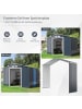 COSTWAY Gerätehaus Metall 6,6m² Türgröße: 117x163cm in Grau