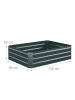 relaxdays Hochbeet in Anthrazit - (B)120 x (H)30 x (T)90 cm
