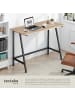 tectake Schreibtisch Newton 100 x 50 x 77 cm, Industrial Holz hell, Eiche Sonoma