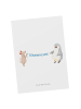 Mr. & Mrs. Panda Postkarte Maus Pinguin Geburtstag ohne Spruch in Weiß