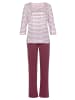 Vivance Active Pyjama in pink-rot-gestreift