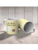 Mr. & Mrs. Panda Becher Milch Keks mit Spruch in Gelb Pastell