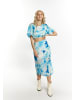 IZIA Damen Bluse Mit Batikmuster in Blau Mehrfarbig