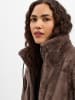 Marie Lund Kunstfelljacke in taupe