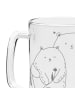 Mr. & Mrs. Panda Bierkrug Glas Bären Liebe ohne Spruch in Transparent