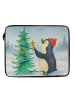 Mr. & Mrs. Panda Laptop Tasche Pinguin Weihnachtsbaum Design ohn... in Weiß