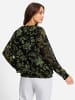 WITT WEIDEN Georgette-Bluse in schwarz-oliv-bedruckt