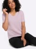 Sieh an! V-Pullover in hellrosé