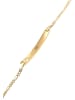 Elli Armband 925 Sterling Silber Herz, Figaro in Gold