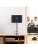 relaxdays Tischlampe in Schwarz/ Silber - (H)54 x Ø29,5 cm