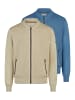 Redmond Strickjacke Basic in Blau / beige