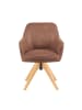 DUBI Möbel 2er-Set: Drehstuhl Mika-Noah in Braun - (B)60 x (H)87 x  (T)65 cm