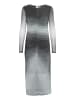 ICHI Midikleid IHPEN Tight fit in Black fading AOP